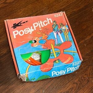 Vintage Posy Pitch Game by Kent #5247 | 60s Outdoor Fun | Flower Ring Toss